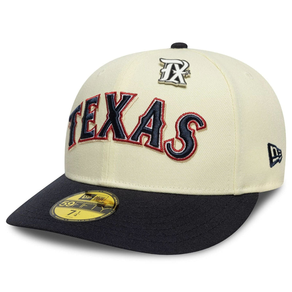 New Era - 59Fifty Fitted Texas Rangers Cap - Navy/Cream